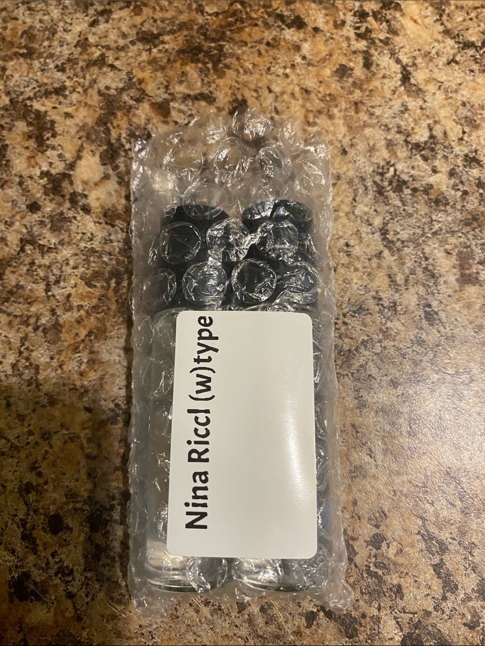 Nina Ricci Clear Rollerball Perfume Duo with Black Caps